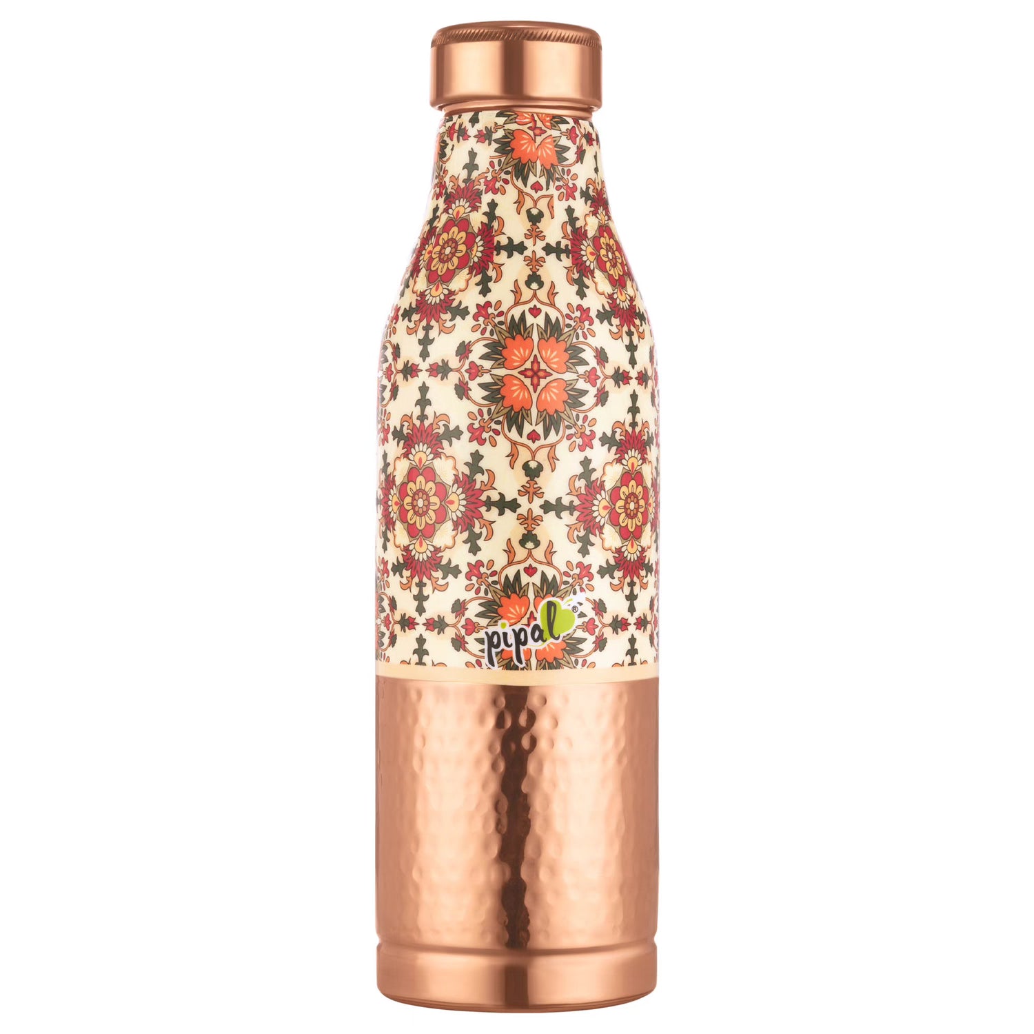 Pipal Mist Half Printed Copper Bottle