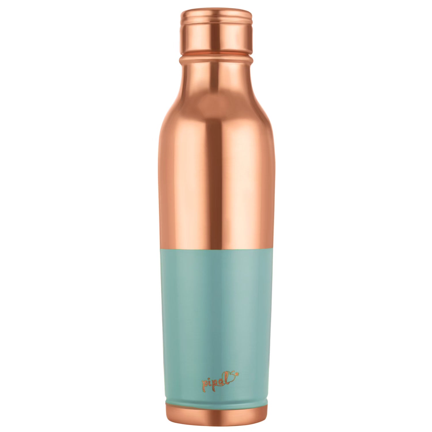 pipal yoga copper bottle with half colour half copper