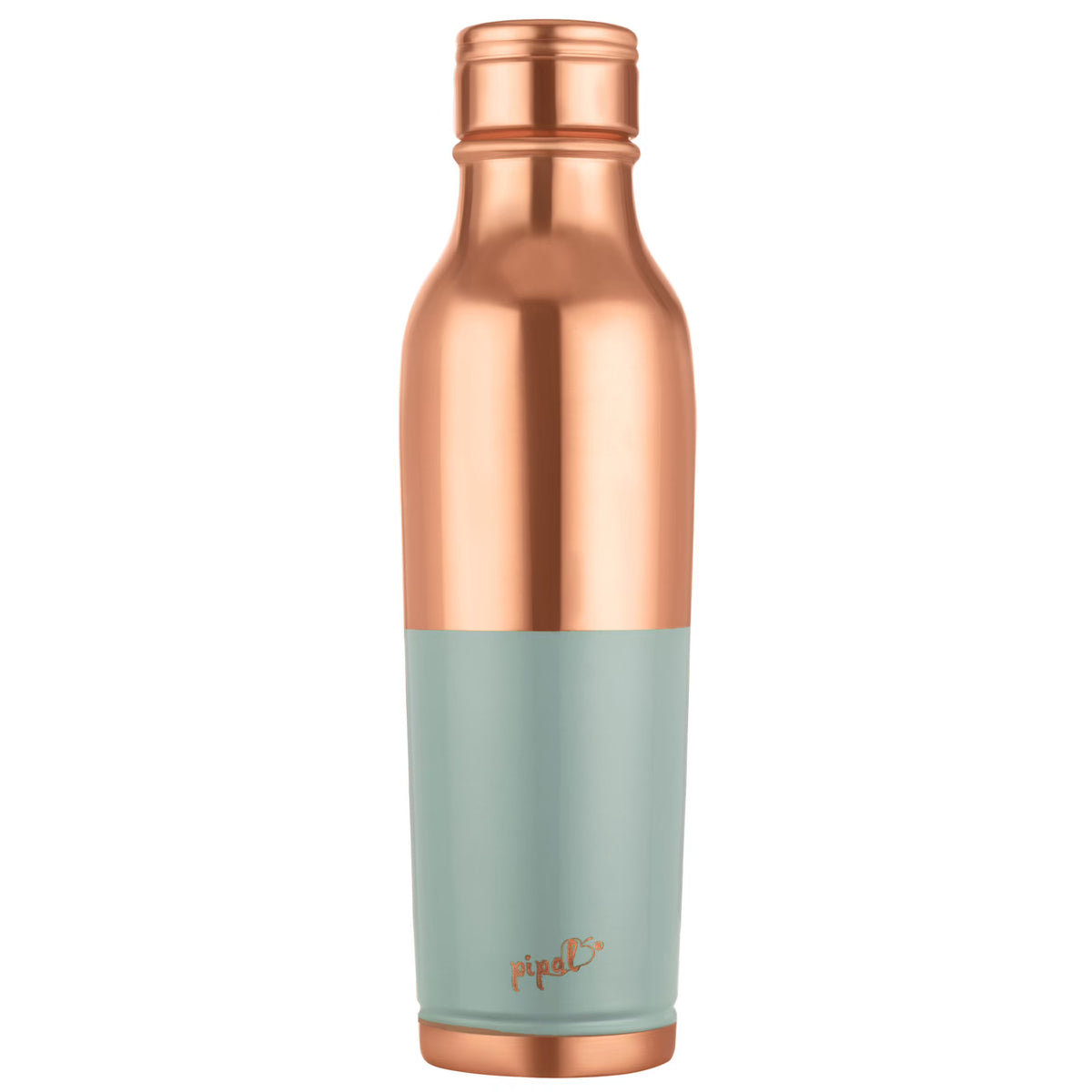 pipal yoga copper bottle with half colour half copper