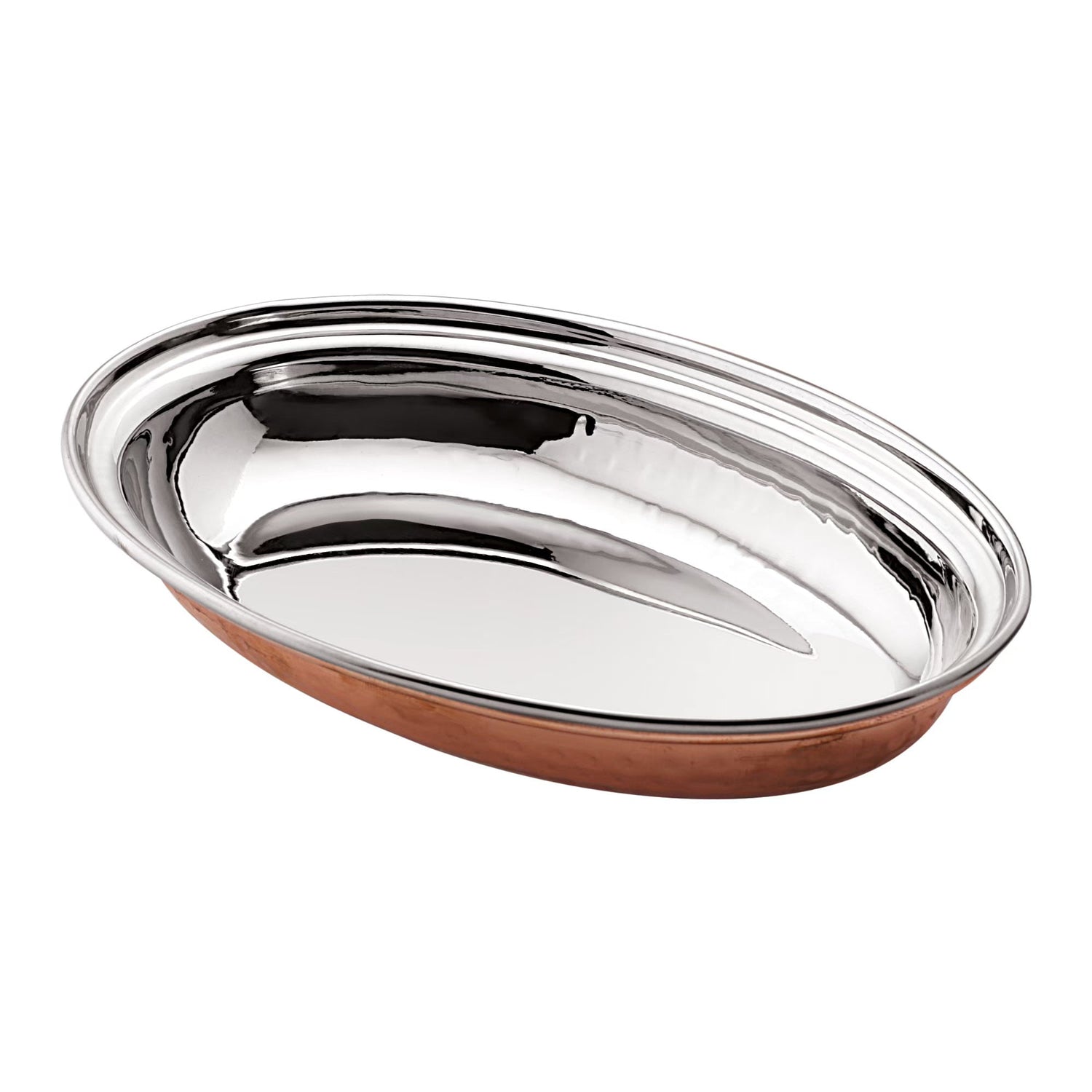 Pipal Steel Copper Oval Dish