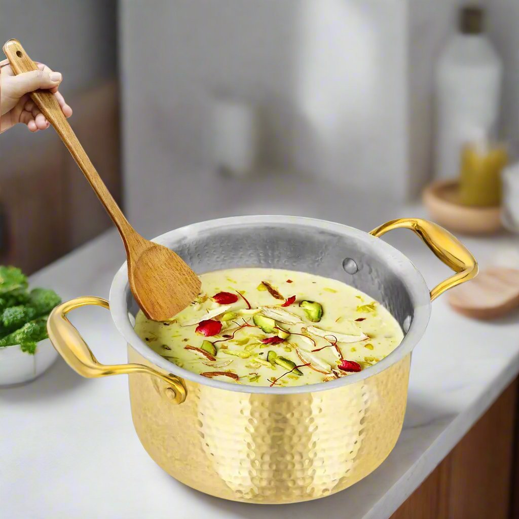 Pipal Glitter Brass Cooking Tope