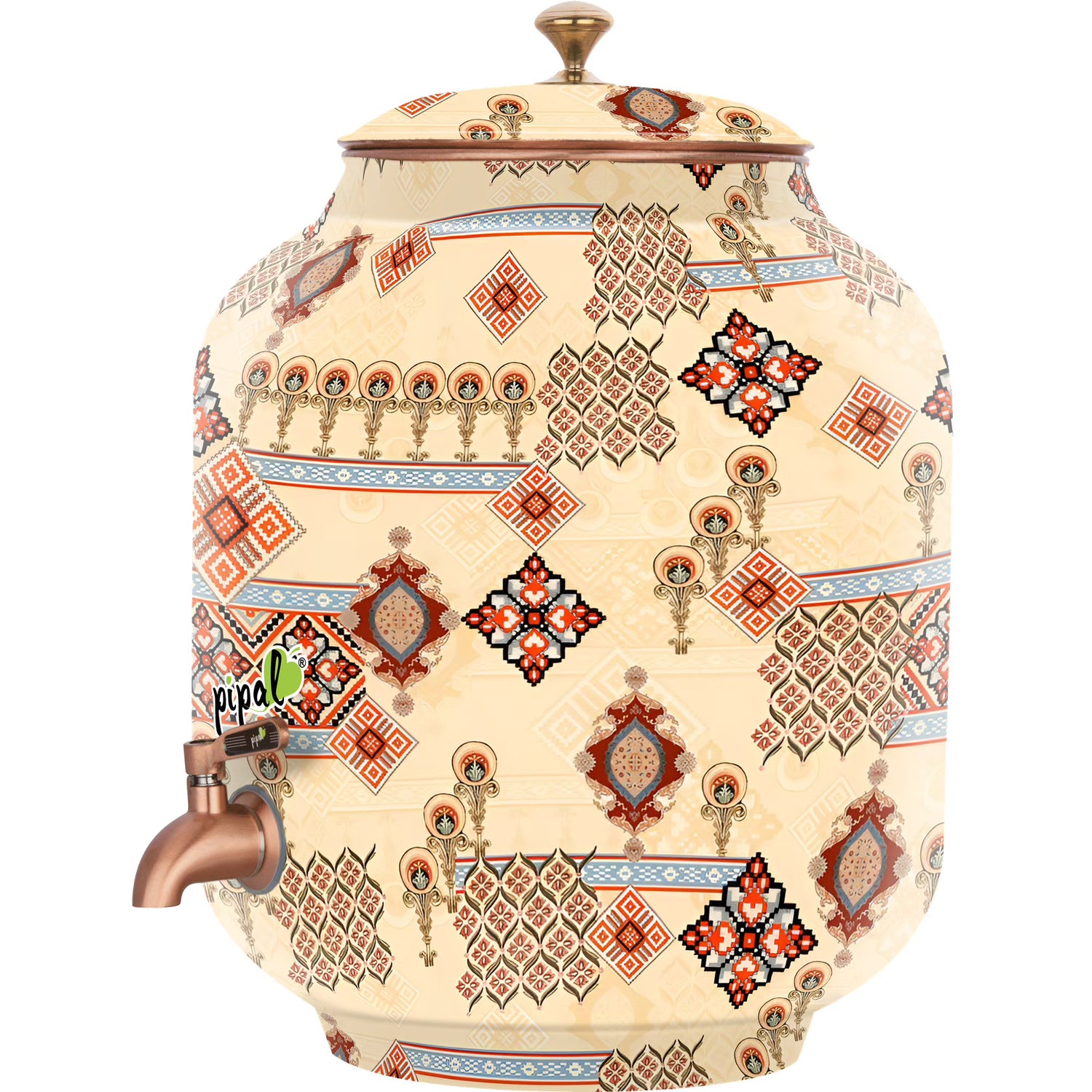 Pipal Classical Designer Copper Matka