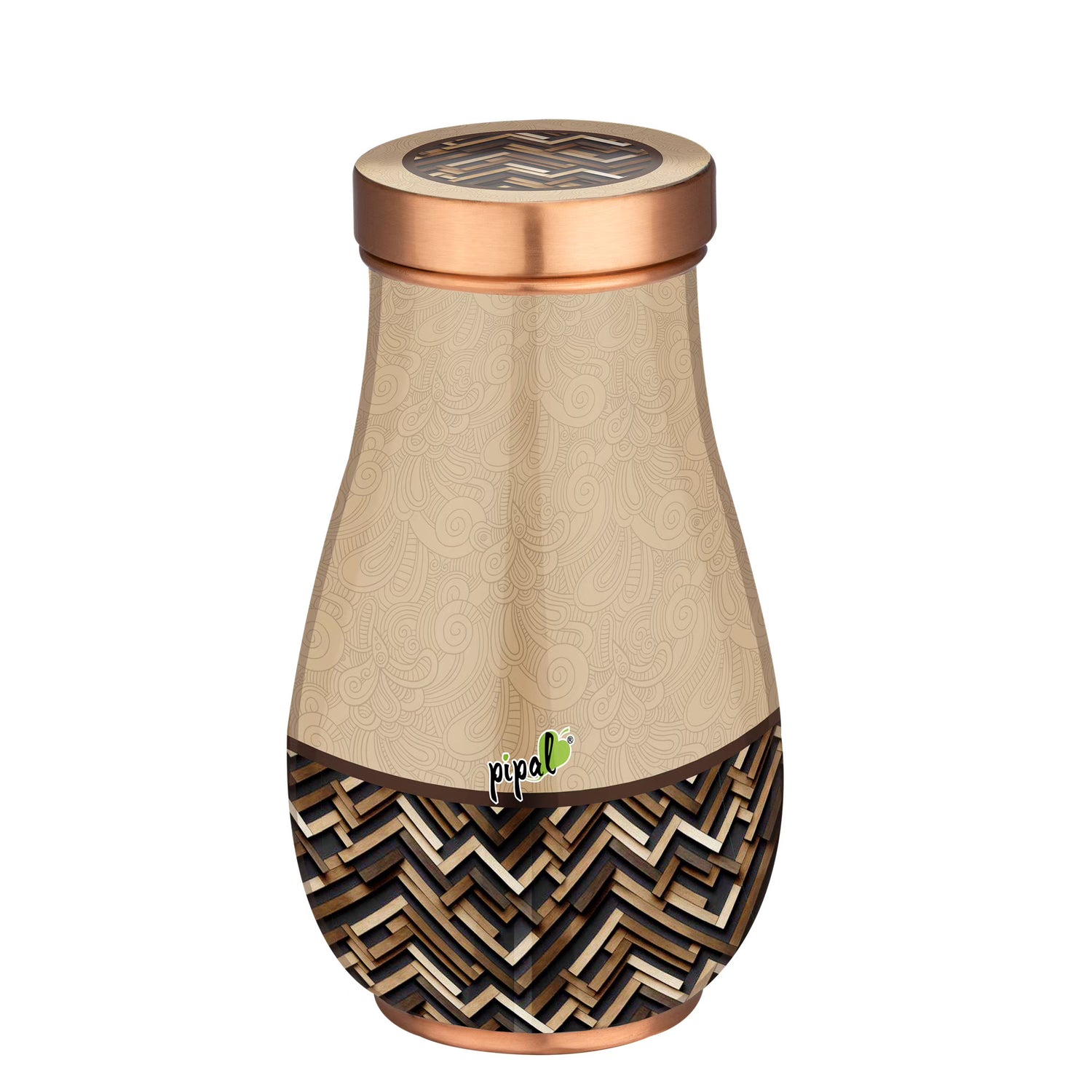 Pipal Drop Printed Copper Carafe