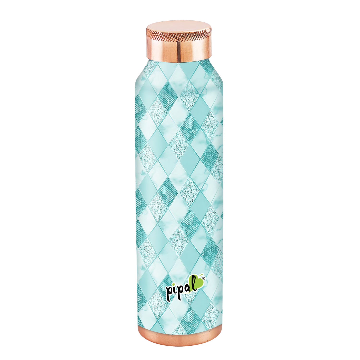 pipal junior copper bottle green crystal printed 