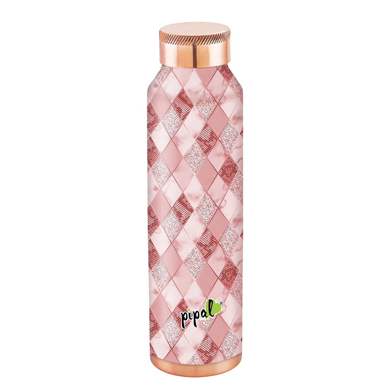 pipal junior copper bottle pink crystal printed 