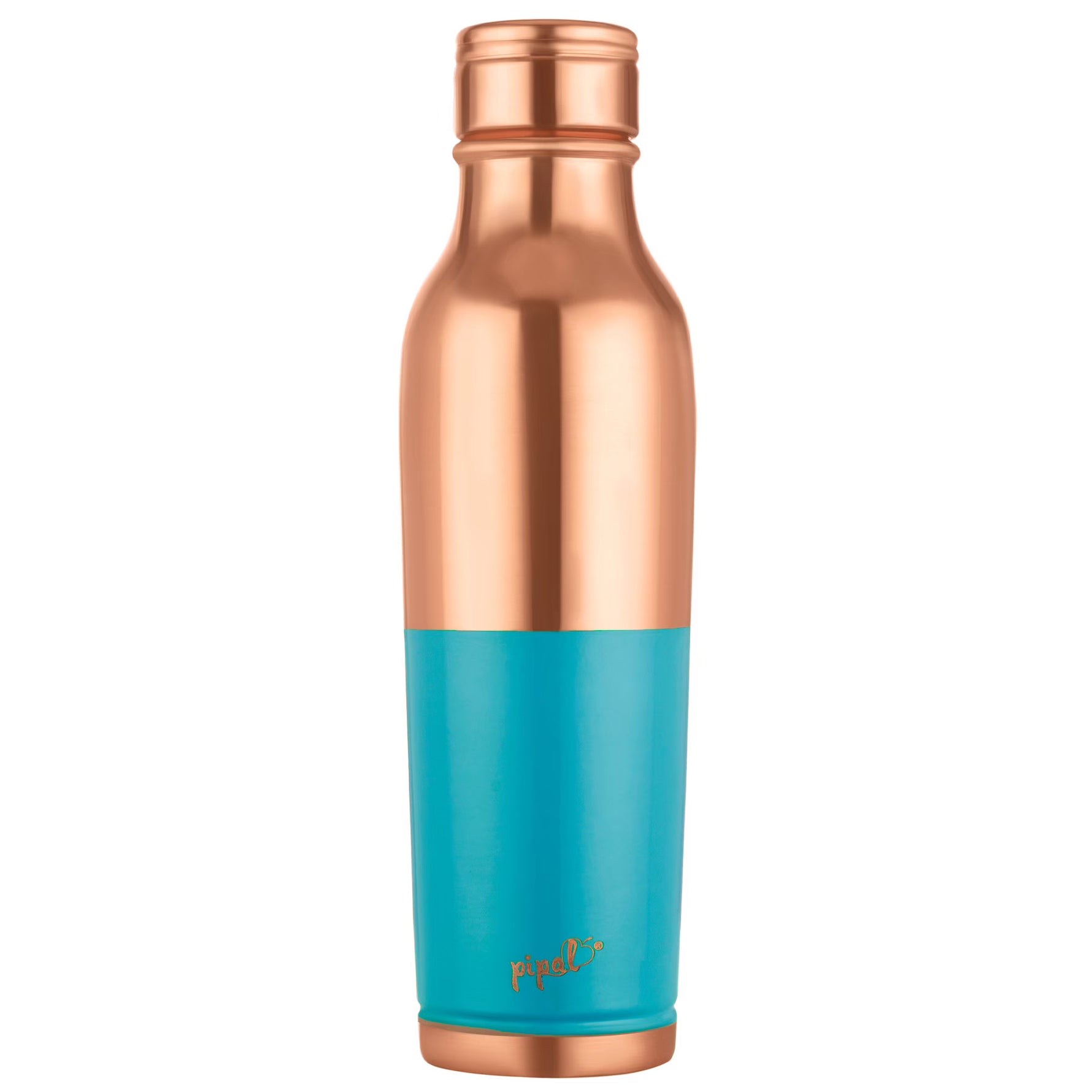 pipal yoga copper bottle with half colour half copper #yogablue