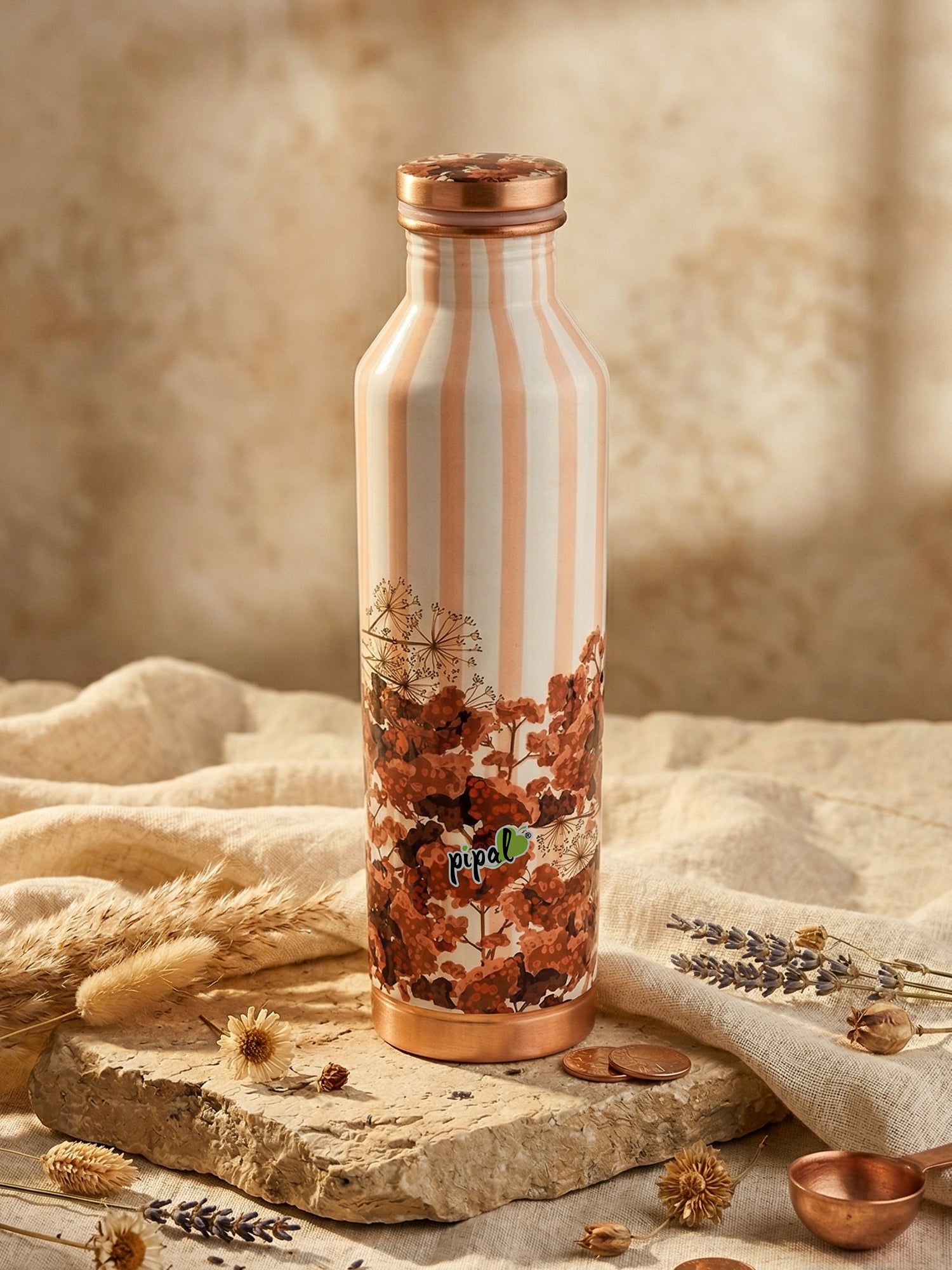 Pipal Apex Floral Essence Copper Bottle