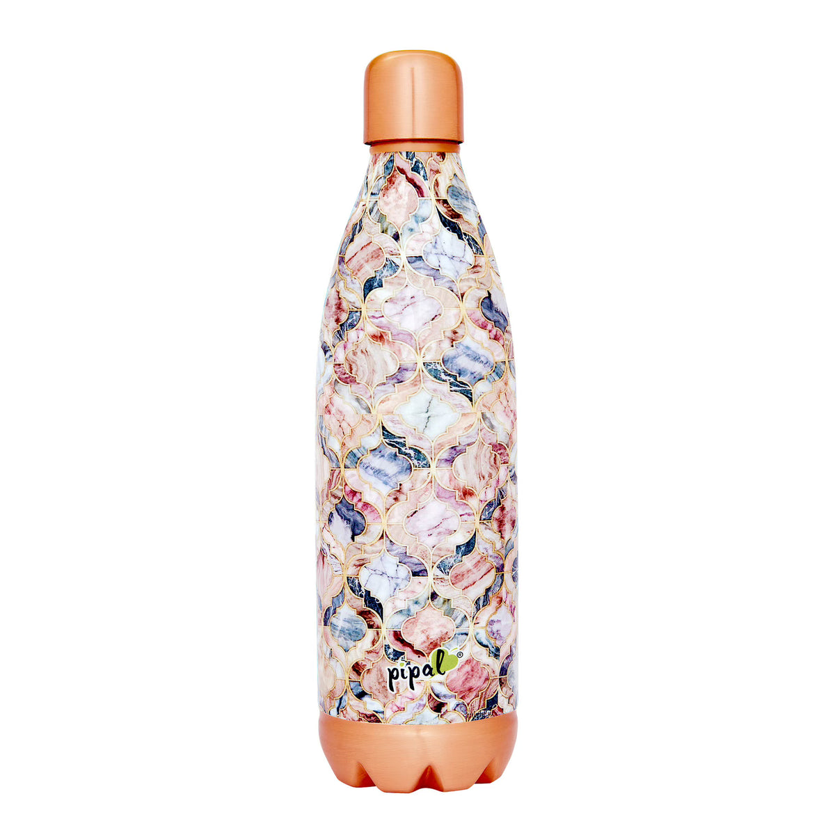 pink printed copper bottle 