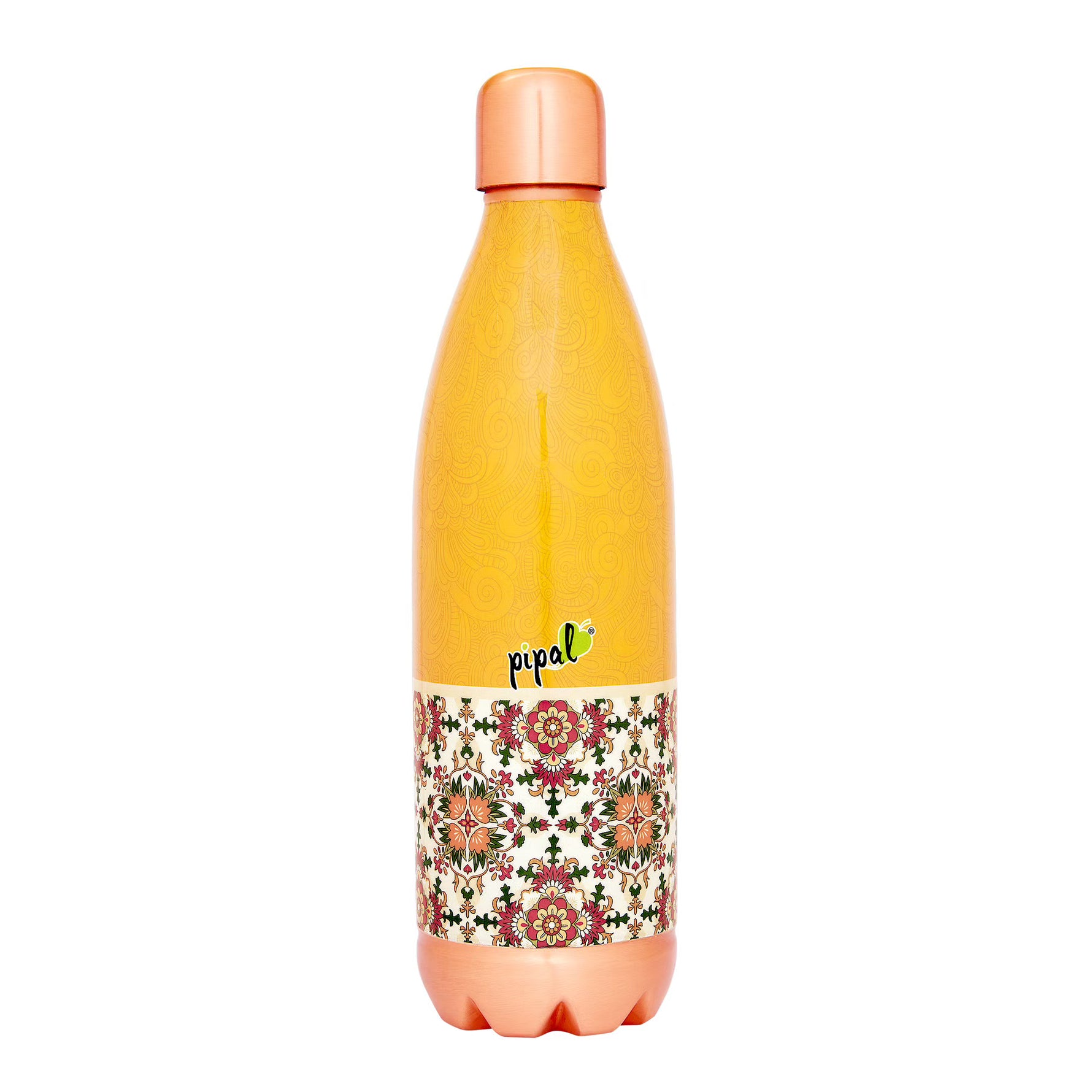 yellow printed copper bottle #mangocarpet