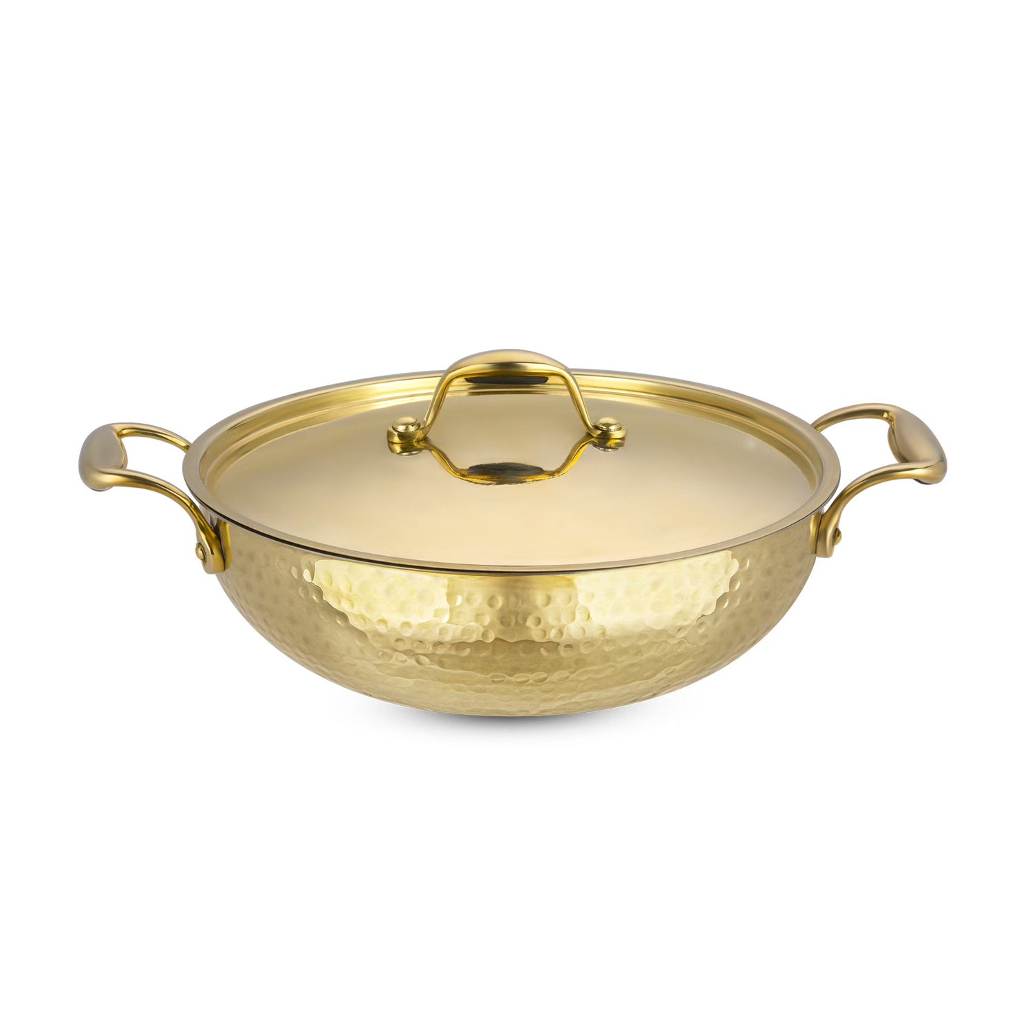 Pipal Glitter Brass Cooking Kadhai