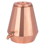 Pipal Kohinoor faceted geometric copper water dispenser with dual shiny matte finish