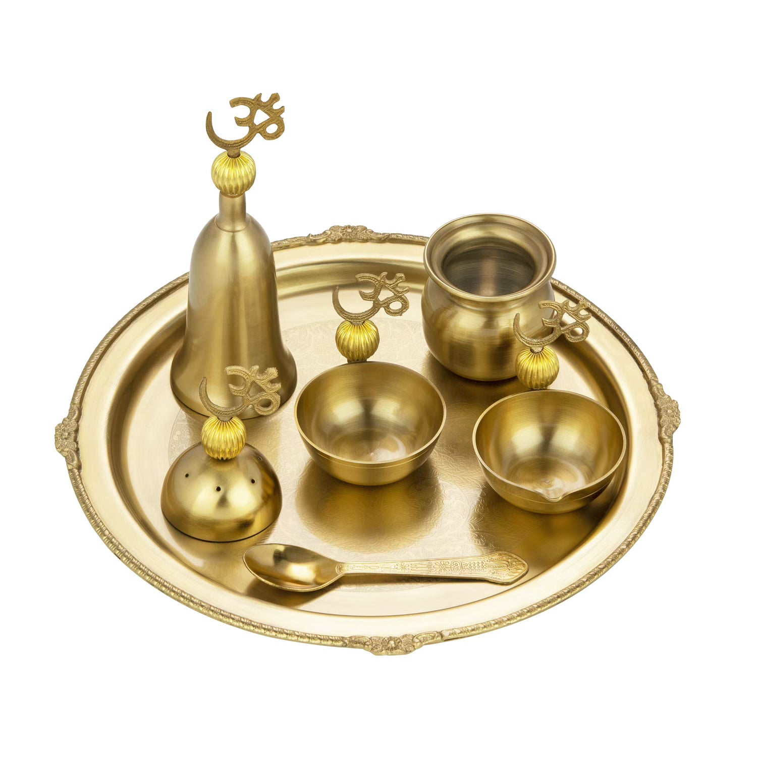 Pipal Om Puja Thali 7pcs Set