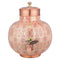 Pipal Prithvi round spherical copper water dispenser with vintage pink rose and gold print